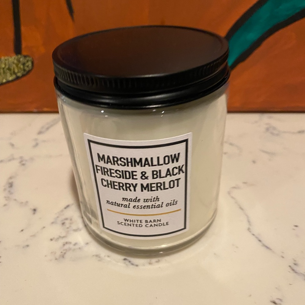 NWT Bath and Body Works Marshmallow Fireside/Black Cherry Merlot Single-wick